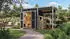Weka Design-Gartenhaus Batu 28 mm Modern Storage 200 x 200 cm (Batu 1) + 150 cm Anbaudach dunkelgrau Vollholz-Doppeltür