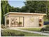 Palmako Gartenhaus Andrea 21,1 m² Slide Plus 44 mm grau tauchgrundiert