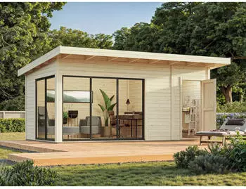 Palmako Gartenhaus Andrea 15,2 m&sup2; Slide Plus 44 mm naturbelassen