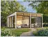 Palmako Glashaus Saga 23,3 m² Slide Plus grau tauchgrundiert