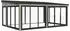 Palmako Glashaus Lumi 23,3 m² - (Wintergartenanbau) Slide Plus grau tauchgrundiert