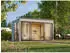 Palmako Gartenhaus Serena 12,6 m² Set 1 Slide Plus 44 mm hellgrau lackiert