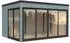 Palmako Gartenhaus Serena 12,6 m² Set 1 Slide Plus 44 mm hellgrau lackiert
