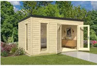 Nordic Holz Gartenhaus "Palermo 4" mit gro&szlig;en Glasfl&auml;chen
