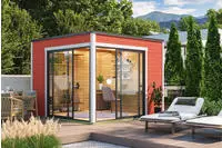 Nordic Holz Gartenhaus "Palermo 3" mit gro&szlig;en Glasfl&auml;chen