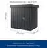 Hörmann Juno JFD4 Metall-Gerätehaus Flachdach Anthrazitgrau (RAL 7016), 229x222x181cm (JFD4)