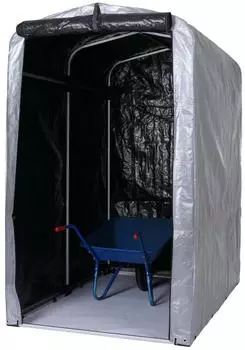 MCW MCW-N61 Ger&auml;tehaus Metall 121x201x201cm, UV-Schutz, silber (93744)