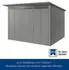 Hörmann Juno JPD mit Pultdach 310 x 262 cm (JPD 13) Einzeltür Türanschlag links Graualuminium (RAL 9007)