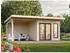 Palmako Gartenhaus Aurelia 8,4 + 7,9 m² 44 mm dunkelgrau/anthrazit lackiert
