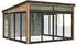 Palmako Glashaus Saga 16,6 m² Slide Plus hellbraun tauchgrundiert