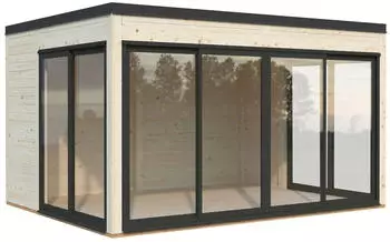Palmako Gartenhaus Serena 12,6 m&sup2; Set 2 Slide 44 mm transparent tauchgrundiert