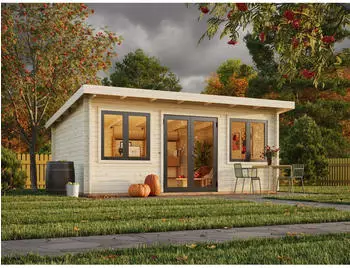 Palmako Gartenhaus Lisandra 19,4 m&sup2; 44 mm naturbelassen