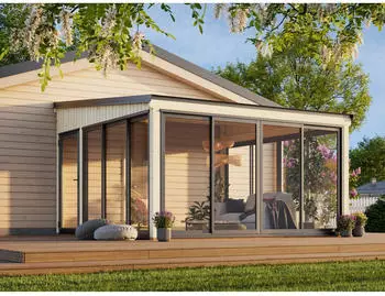 Palmako Glashaus Lumi 16,6 m&sup2; Slide naturbelassen