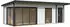 Palmako Gartenhaus Andrea 21,1 m² Slide Plus 44 mm weiß/anthrazit lackiert