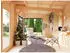Palmako Gartenhaus Andrea 21,1 m² Slide Plus 44 mm weiß/anthrazit lackiert