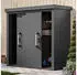 GFP - Garten- & Freizeit-Profi Gartenschrank Metall Schiebetür anthrazit 180x78x161cm (GFPV00926)