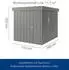 Hörmann Juno JFD Metall-Gerätehaus Flachdach 214x262cm Motiv Modern Graualuminium (4800831)