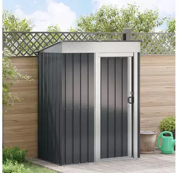 vidaXL Gartenh&uuml;tte Metall Anthrazit 137x81x180cm (42011291)