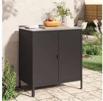 casa.pro Bolognano garden storage cabinet 92 x 80 x 50 cm black