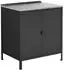 casa.pro Bolognano garden storage cabinet 92 x 80 x 50 cm black