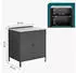 casa.pro Bolognano garden storage cabinet 92 x 80 x 50 cm black