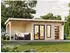 Palmako Gartenhaus Aurelia 12,4+7,9 m² 44 mm hellbraun tauchgrundiert