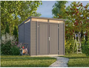 Palmako Ger&auml;tehaus Elias 4,9 m&sup2; 16 mm dunkelgrau lackiert