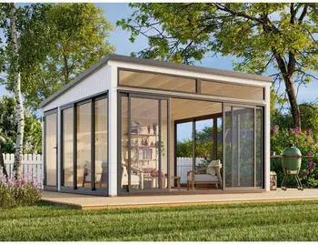 Palmako Glashaus Saga 16,6 m&sup2; Slide wei&szlig; lackiert