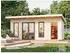 Palmako Gartenhaus Aurelia 16,7 m² 44 mm hellbraun tauchgrundiert