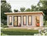 Palmako Gartenhaus Aurelia 19,2 m² 44 mm hellbraun tauchgrundiert
