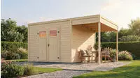 weka Gartenhaus "Batu 3 mit Anbau 150 cm"
