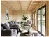 Palmako Gartenhaus Aurelia 19,2+7,9 m² 44 mm hellbraun tauchgrundiert