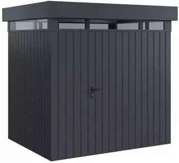 ECO-Star EuroLine EFD 4 Metall-Ger&auml;tehaus Flachdach Einzelt&uuml;r Anthrazitgrau RAL 7016 214x166cm (EFD 4)