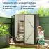 Outsunny Metall Gerätehaus 1,34m 161,5 x 94,5 x 196cm hellgrau