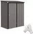 Outsunny Metall Gerätehaus 1,34m 161,5 x 94,5 x 196cm hellgrau