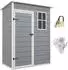 Outsunny Kunststoff Geräteschuppen 1,14m² 151 x 92 x 193cm Grau