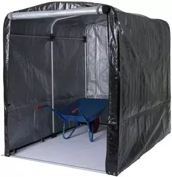 MCW Gartenhaus N61-M Kunststoff/Alu UV-Schutz wasserfest 157x201x201cm Anthrazit (MCW-N61)