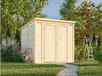 Palmako Leif Ger&auml;tehaus 4,5m&sup2; Hellgrau mit Trapezblech (120856)