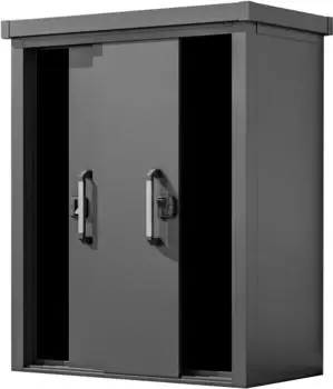 GFP - Garten- & Freizeit-Profi Gartenschrank Leon Metall Schiebet&uuml;r anthrazit 150x78x191cm (GFPV00925)