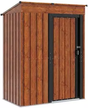 vidaXL Gartenh&uuml;tten Braun 137 x 81 x 180 cm Metall