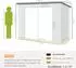 Outsunny Metall Geräteschuppen 2,7 m² 249x121x183cm Pultdach