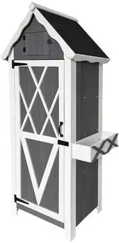 Home Deluxe YANA Gartenschrank aus Holz, wetterfest, XL