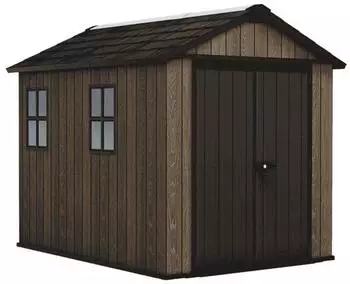 Keter Apex 759 kompakt & wetterfest aus EVOTECH mit Doppeltür 230 x 287 x 246 cm walnuß
