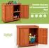 Costway Geräteschrank mit herausnehmbarem Regal & 4 Rollen, Holz, 98,5x48x100cm (GT3905NA)