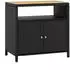 Costway Gartenschrank 2-türig Rattan Akazienholz-Arbeitsplatte 90x53x86cm (TI94460DE)