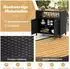 Costway Gartenschrank 2-türig Rattan Akazienholz-Arbeitsplatte 90x53x86cm (TI94460DE)