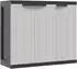 vidaXL Gartenschrank grau und schwarz 97x37x85cm PP