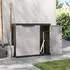 vidaXL Gartenschrank grau und schwarz 97x37x85cm PP