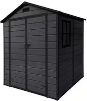 Ecd Germany Gartenhaus Kunststoff Mit Boden, Ger&auml;tehaus Wetterfest, 5m3, 151x182x220