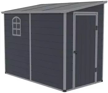 Westmann Hortus L Kunststoff-Gerätehaus Anlehngerätehaus anthrazit 248x194x143cm
